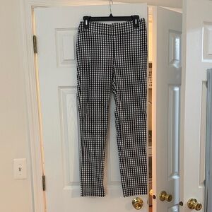 J. McLaughlin Navy and White Gingham Pants